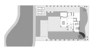 Villa floor plan, 3 bedrooms in Las Bellas No. 5